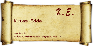 Kutas Edda névjegykártya