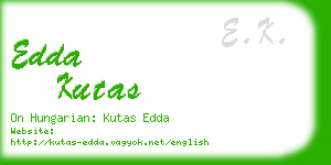 edda kutas business card